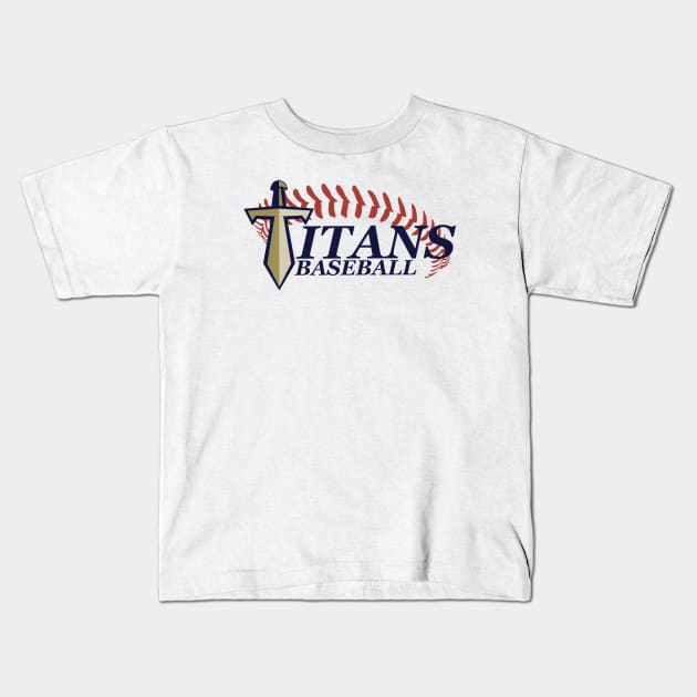 Titans baseball Kids T-Shirt by 752 Designs